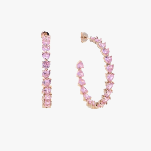 Be My Valentine Heart Hoop Earrings