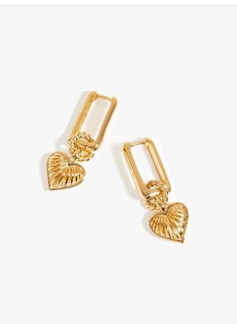 Margot Robbie's Barbie Inspired Ridge Heart Earrings