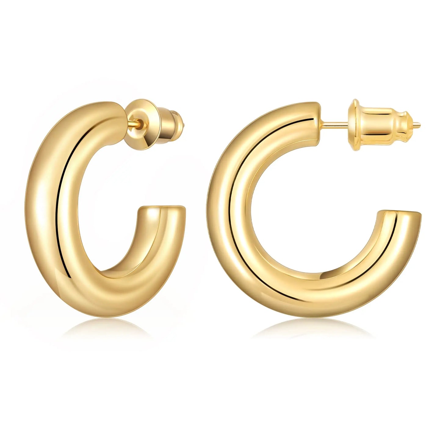 Simply Striking Statement Hoops in Gold