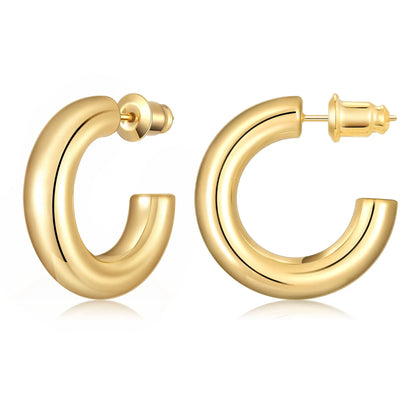 Simply Striking Statement Hoops in Gold