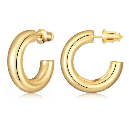 Simply Striking Statement Hoops in Gold