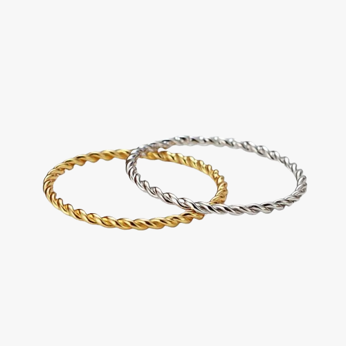 Twisted Sisters Stacking Rings
