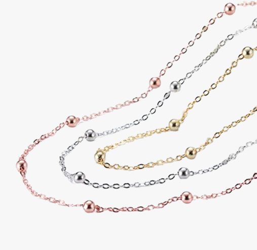 Delicate Allure Beaded Layering Chain