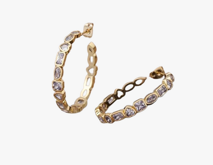 Gracefully Geometric Hoop Earrings