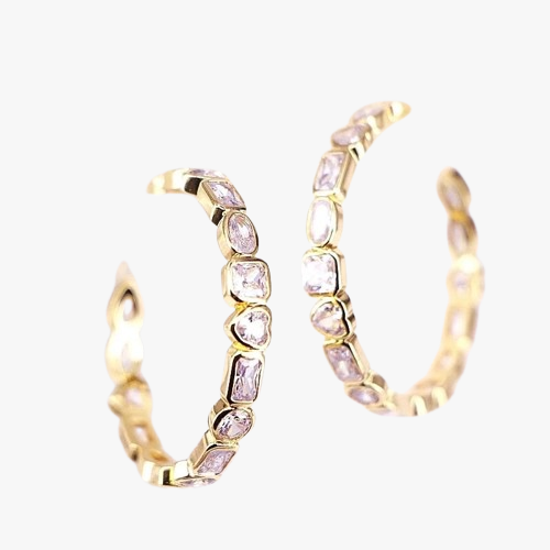 Gracefully Geometric Hoop Earrings