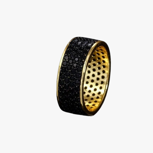 Infinite Sparkle Eternity Black Pave Ring