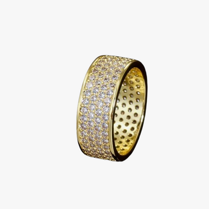 Infinite Sparkle Gold Eternity Pave Ring