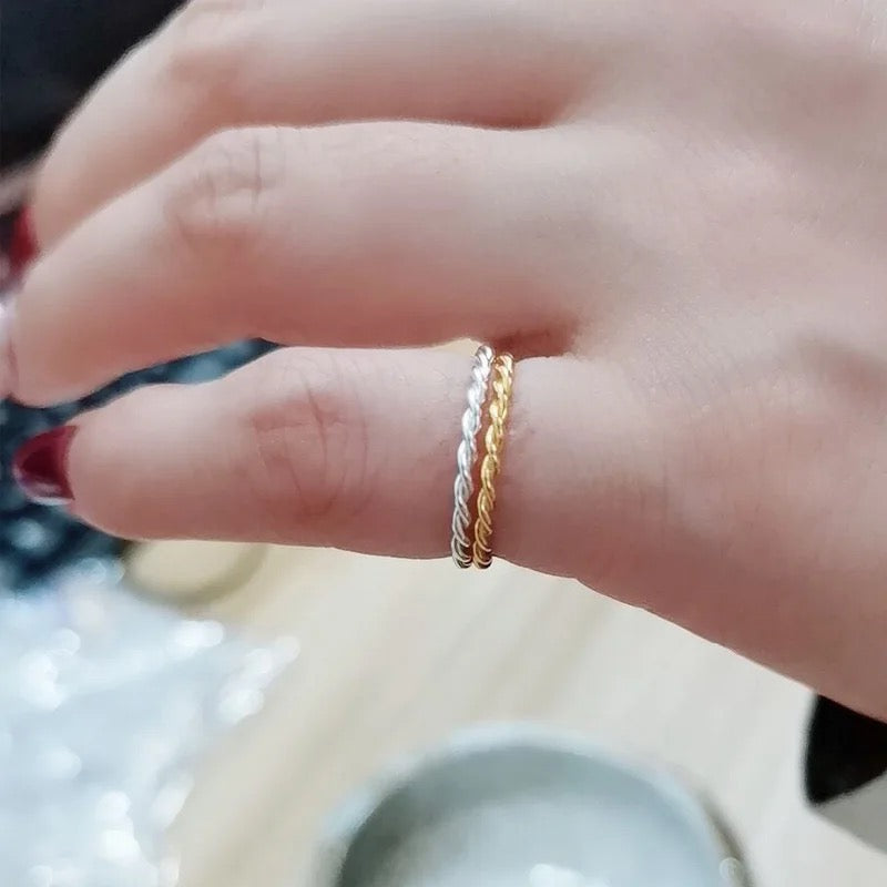 Twisted Sisters Stacking Rings